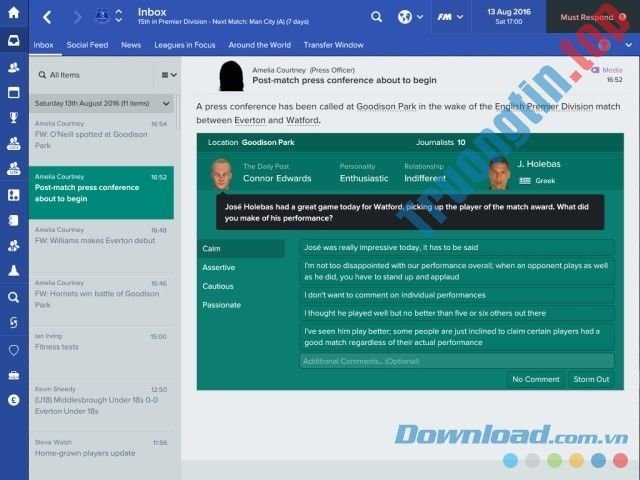 Xem&nbsp;hộp&nbsp;thư&nbsp;có&nbsp;nội&nbsp;dung&nbsp;liên&nbsp;quan&nbsp;đến&nbsp;trận&nbsp;đấu&nbsp;trong&nbsp;game&nbsp;quản&nbsp;lý&nbsp;bóng&nbsp;đá&nbsp;Football&nbsp;Manager&nbsp;2017&nbsp;