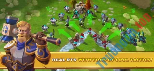 Thể hiện chiến thuật của bạn trong các trận đánh RTS của game Clash of Legions 