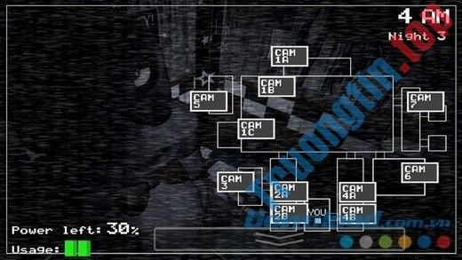 Thiết&nbsp;kế&nbsp;đồ&nbsp;họa&nbsp;game&nbsp;Five&nbsp;Nights&nbsp;at&nbsp;Freddy's&nbsp;cho&nbsp;iOS&nbsp;đơn&nbsp;giản&nbsp;với&nbsp;tông&nbsp;màu&nbsp;đen&nbsp;xám&nbsp;chủ&nbsp;đạo