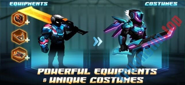 Cyber&nbsp;Fighters&nbsp;cho&nbsp;iOS&nbsp;có&nbsp;kho&nbsp;trang&nbsp;bị&nbsp;đa&nbsp;dạng