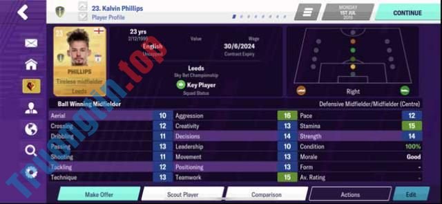 Lựa chọn cầu thủ và xây dựng đội bóng của bạn trong game Football Manager 2020 Mobile