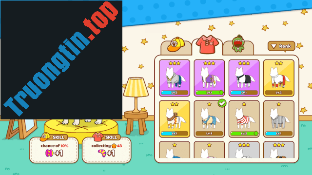 Download Lazy Dogs cho iOS 1.1.6 - Game match-3 kết hợp chăm sóc thú cưng 3 Mặc trang phục cho thú cưng