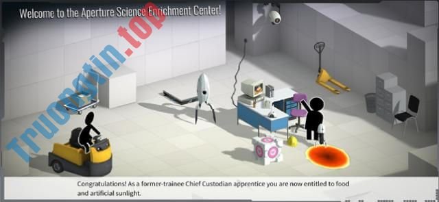 Download Bridge Constructor Portal cho iOS 5.2 - Game xây dựng cầu trong vũ trụ Portal 1 Trở thành nhân viên mới của phòng thí nghiệm Aperture Science trong game Bridge Constructor Portal