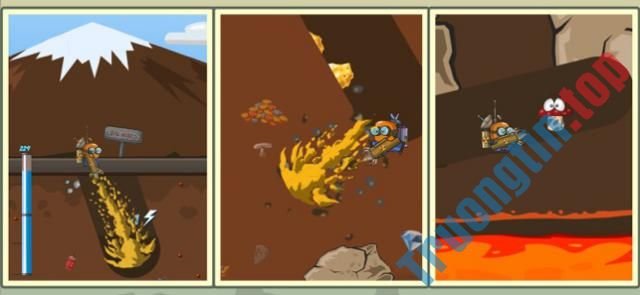Download Diggy cho iOS 1.0.7 - Game minion đào hầm tìm kho báu - Trường Tín 1 Đào vào lòng đất và khám phá nhiều bí mật trong game Diggy