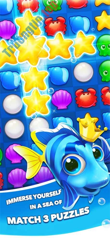 Game match-3 trong Fish Mania cho iOS