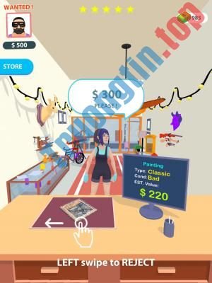 Download Pawn Shop Master cho iOS 0.47 - Game quản lý tiệm cầm đồ hài hước 2 Vuốt để quyết định mua hoặc từ chối