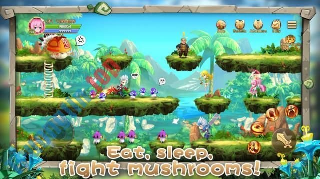 Ăn,&nbsp;ngủ,&nbsp;chiến&nbsp;đấu&nbsp;với&nbsp;các&nbsp;cây&nbsp;nấm&nbsp;trong&nbsp;game&nbsp;Rainbow&nbsp;Story