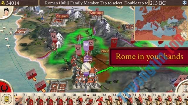 Thống trị đế chế La Mã ngay trên thiết bị di động