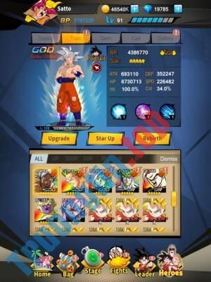 Download Super Z Warriors cho iOS – Game idle RPG chiến đấu trong vũ trụ Dragon Ball