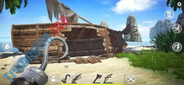 Sinh tồn trên đảo hoang giống Robinson trong game Last Pirate: Island Surviva‪l