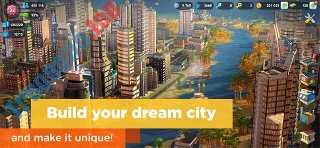 Xây dựng 1 thành phố thể hiện cá tính, phong cách của chính bạn trong Sim City Build It 