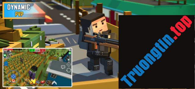Tham gia các trận bắn súng PvP năng động trong game Pixel Grand Battle 3D