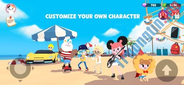 Tùy chỉnh nhân vật và thế giới sáng tạo trong Play Together Mobile