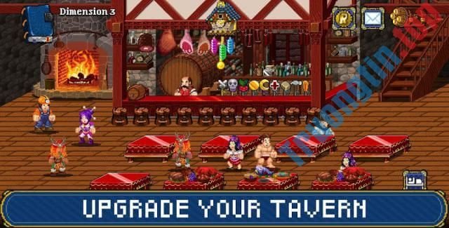 Download Soda Dungeon 2 cho iOS 1.1.0 - Game chinh phục ngục tối hấp dẫn 3 Dùng chiến lợi phẩm nâng cấp quán rượu của bạn