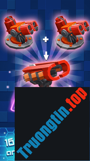 Turret&nbsp;Merge&nbsp;Defense&nbsp;có&nbsp;hơn&nbsp;16&nbsp;tháp&nbsp;pháo&nbsp;mạnh&nbsp;mẽ&nbsp;cùng&nbsp;bạn&nbsp;chiến&nbsp;đấu