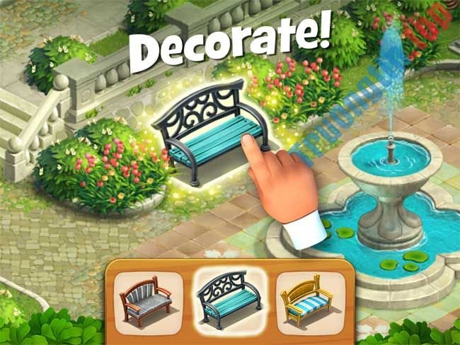 Download Gardenscapes cho iOS 4.1.0 – Game match-3 chủ đề xây dựng vườn hoa thiên đường