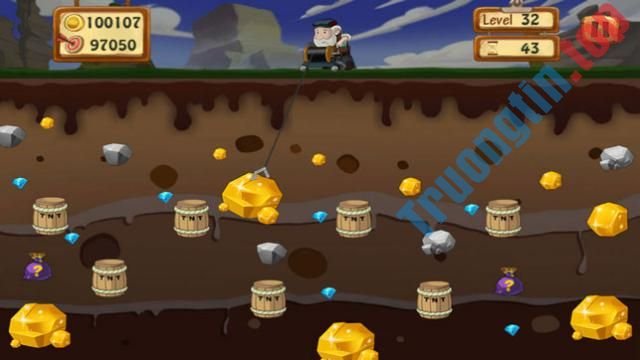 Thưởng thức đào vàng cổ điển trong game Gold Miner Legend 
