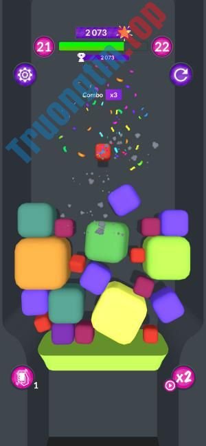 Download 2048 Gums 3D cho iOS 1.6.2 – Game 2048 phong cách thả rơi hoàn toàn mới