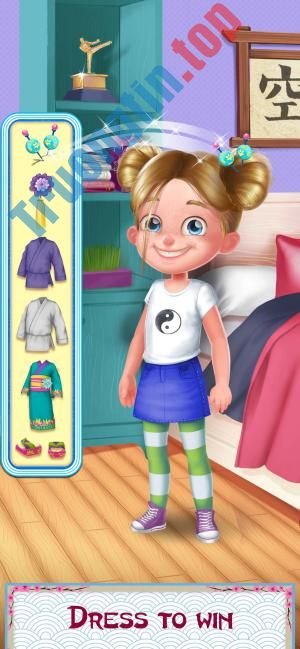 Mặc&nbsp;cho&nbsp;Sophie&nbsp;những&nbsp;trang&nbsp;phục&nbsp;tập&nbsp;võ&nbsp;tuyệt&nbsp;đẹp