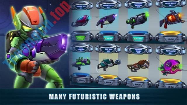 Download Mega Shooter cho iOS 1.0.3 - Game bắn súng nhịp độ nhanh điên cuồng 4 Một kho vũ khí đa dạng, mạnh mẽ cho bạn lựa chọn