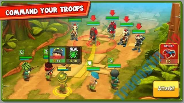 Chỉ huy đội quân tay sai của bạn chống lại tập đoàn đền tối V Inc. trong game The Troopers
