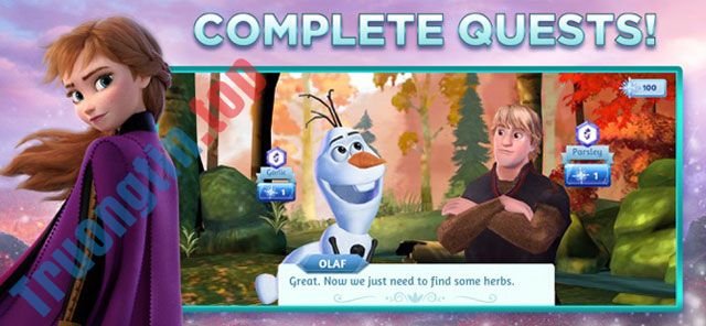 Download Disney Frozen Adventures cho iOS 7.0.2 - Trường Tín 4 Hoàn thành các nhiệm vụ thú vị trong game