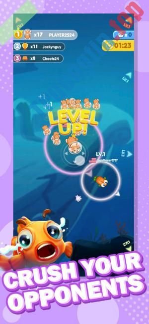 Gây dựng một đàn cá đông đảo trong game Fish Go.io