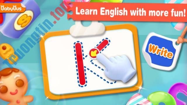 Bé học bảng chữ cái tiếng Anh theo cách thú vị trong game Learning Alphabet của BabyBus