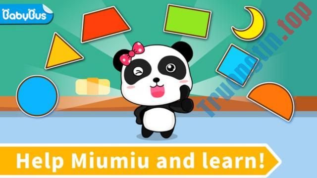 Cùng gấu trúc Miumiu học hình dạng trong game Learning Shapes