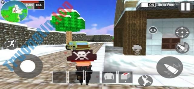 Download Pixel royale shoot cho iOS 2.0 – Game sinh tồn giống PUBG, đồ họa Minecraft