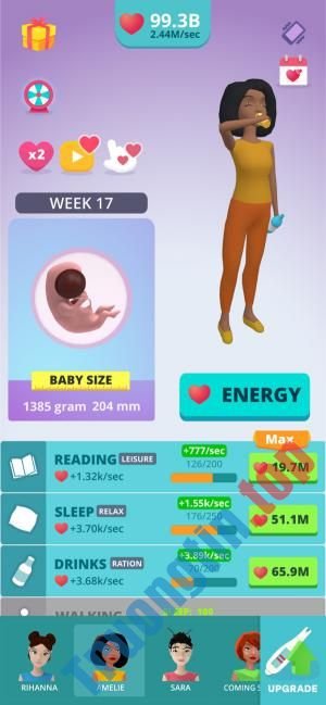 Download Pregnancy Idle 3D cho iOS 1.2 – Game mô phỏng mang thai và làm mẹ
