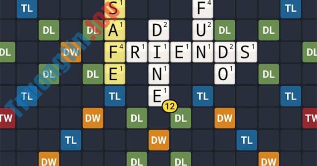 Một&nbsp;bảng&nbsp;ô&nbsp;chữ&nbsp;trong&nbsp;Wordfeud&nbsp;cho&nbsp;iOS
