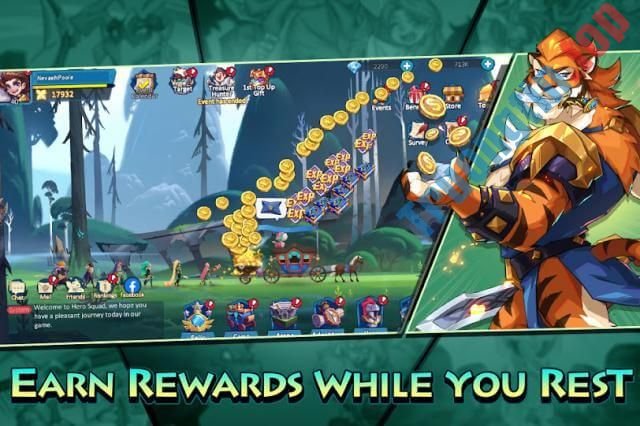 Download Hero Squad - Idle Adventure cho Android 1.0.0.10945 - Trường Tín 2 Kiếm phần thưởng ngay cả khi bạn không có mặt trong game