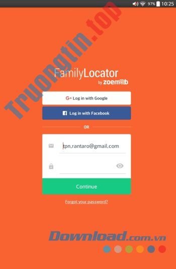 Màn&nbsp;hình&nbsp;đăng&nbsp;nhập&nbsp;của&nbsp;Family&nbsp;Locator&nbsp;&&nbsp;Kids&nbsp;Tracker