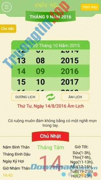 Đổi ngày âm dương