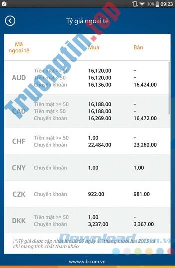 Tra&nbsp;cứu&nbsp;tỷ&nbsp;giá&nbsp;ngoại&nbsp;tệ