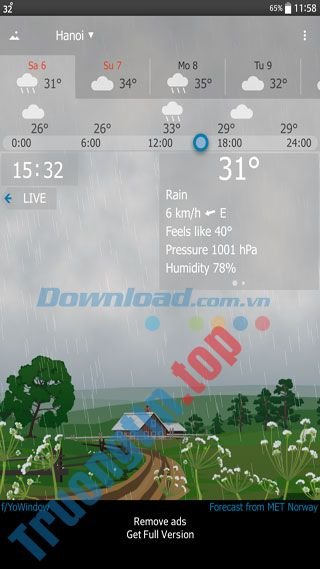 Download YoWindow cho Android 1.7.12 – Ứng dụng thời tiết tuyệt đẹp cho Android