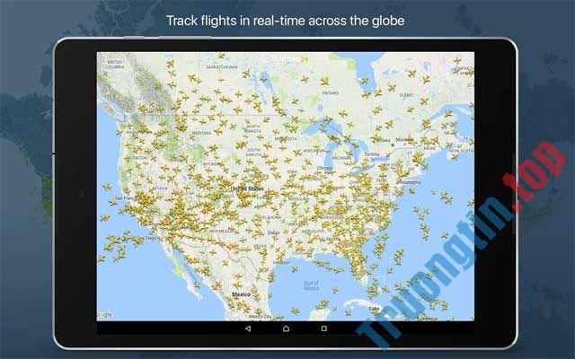 Flightradar24 cho Android là ứng dụng theo dõi chuyến bay trong thời gian thực