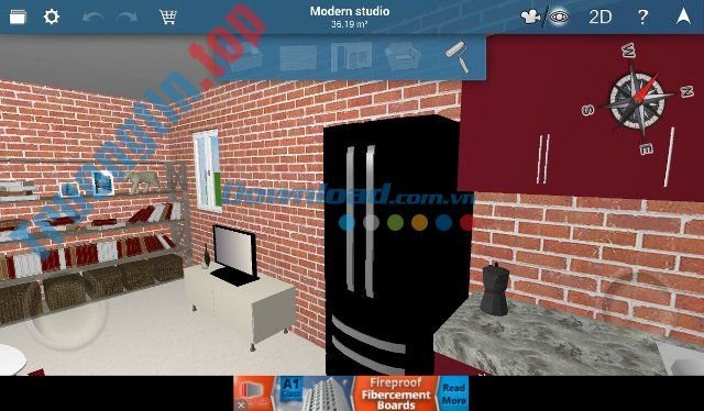 Chế độ xem First Person của Home Design 3D cho Android