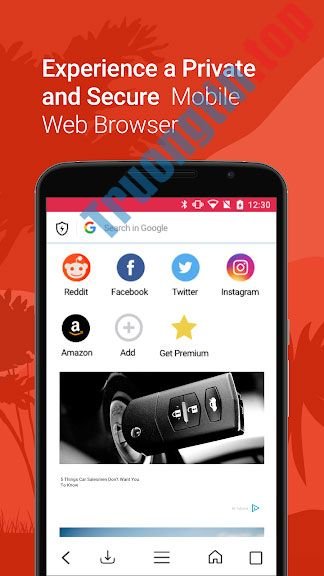 Kode Browser là trình duyệt web nhanh, an toàn cho Android
