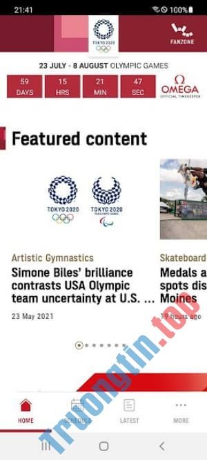 Theo dõi thông tin về Olympics 2020 