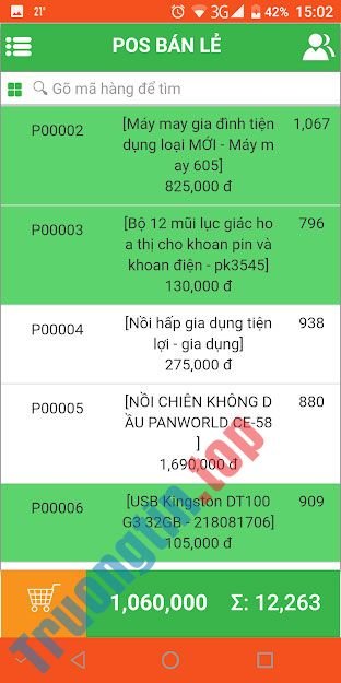 Download RIC cho Android – Phần mềm quản lý bán hàng – Trường Tín