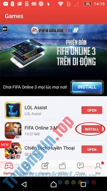 Cài đặt FIFA Online 3