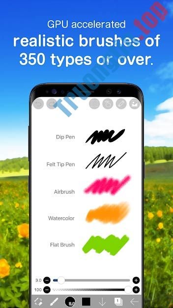 ibis&nbsp;Paint&nbsp;X&nbsp;sở&nbsp;hữu&nbsp;nhiều&nbsp;loại&nbsp;bút&nbsp;vẽ&nbsp;đa&nbsp;dạng