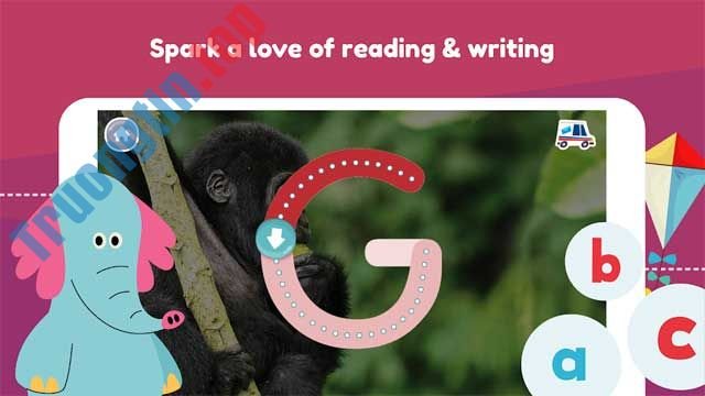 App sẽ giúp các bé xây dựng tình yêu với việc đọc và viết