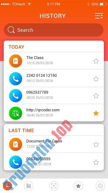 QR&nbsp;Code&nbsp;Reader&nbsp;cho&nbsp;Android&nbsp;lưu&nbsp;lịch&nbsp;sử&nbsp;scan