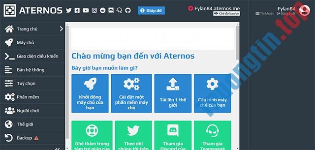 Download Aternos – Tạo server Minecraft vĩnh viễn – Trường Tín