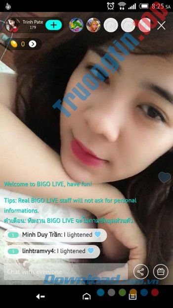 Tương tác với khán giả trên BIGO LIVE