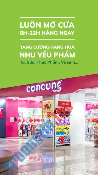 Download Con Cưng cho Android – Ứng dụng bán hàng trực tuyến của siêu thị Con Cưng
