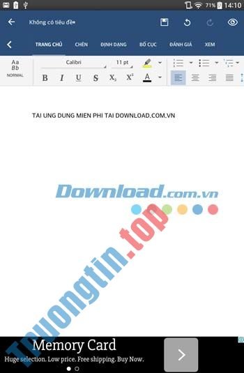 Giao&nbsp;diện&nbsp;Word&nbsp;trên&nbsp;OfficeSuite&nbsp;8